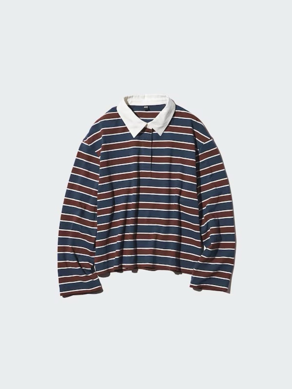 UNIQLO Striped Long Sleeve Polo Top